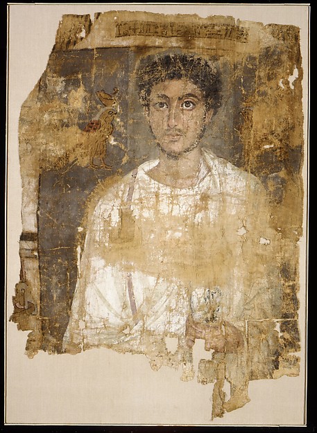 Fragmentary Shroud with a Bearded Young Man